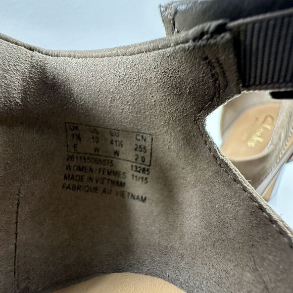 Clarks Artisan Sandals Jenness Energy Peep Toe Shoes Womens 10 Brown Strappy - Picture 4 of 7